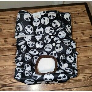 CUTEBONE Male Dog Diapers Belly Band L Jack Skeleton Nightmare Before Christmas